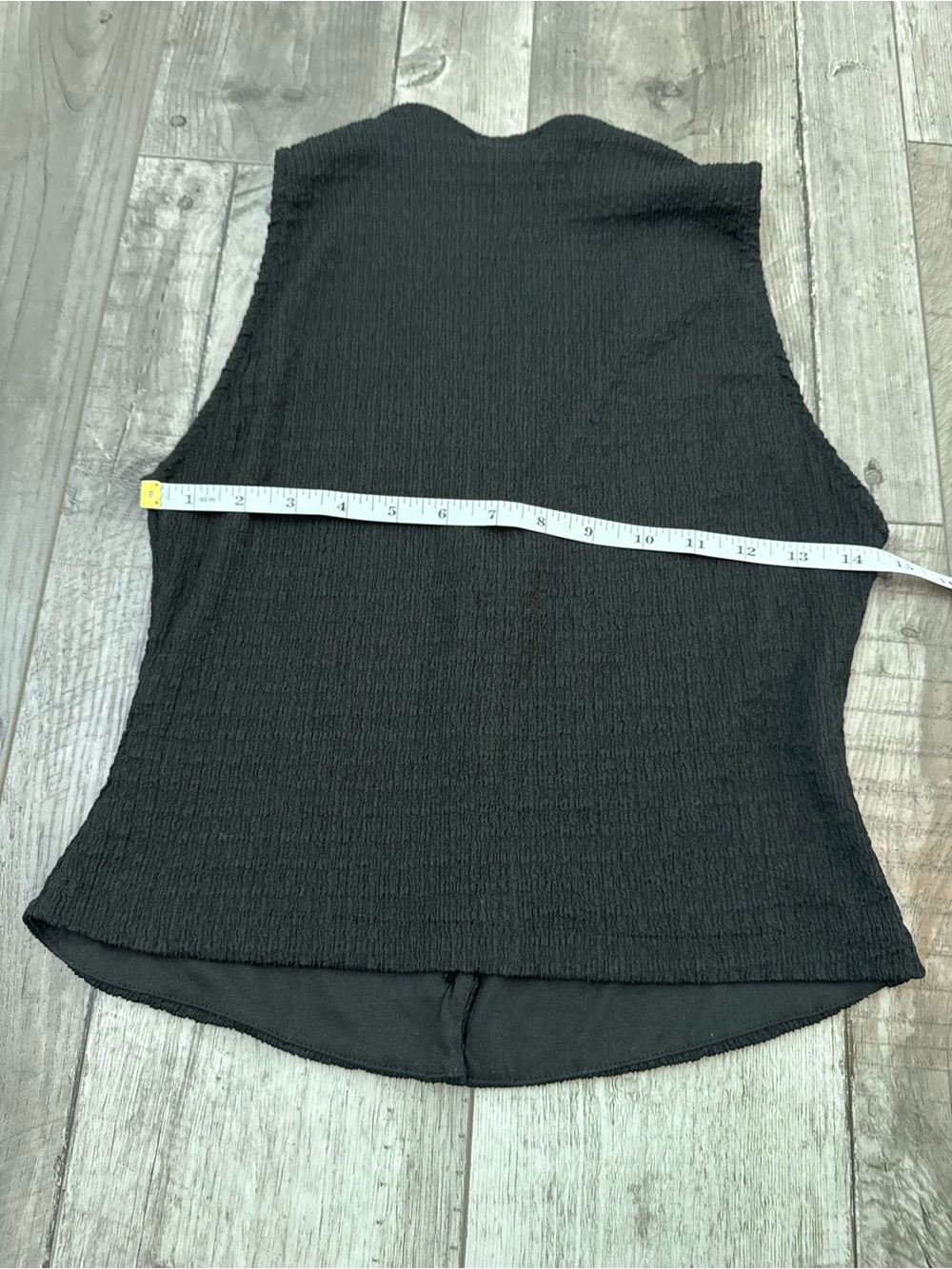 Zara Textured Knitted Button Vest Black V Neck Boho Contemporary Small Waistcoat - Picture 6 of 6